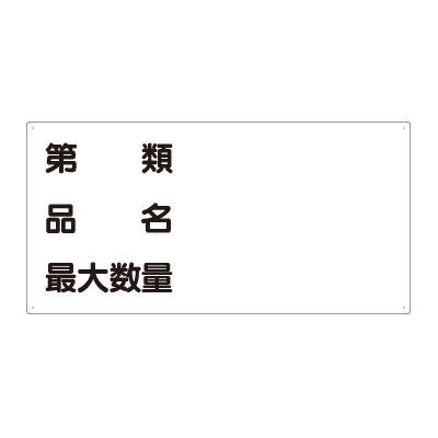 Rakuten - 830-72危険物標識　第類　品名　最大数量【代引き不可】