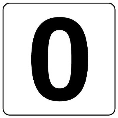 845-60番号札ステッカー　0　（大）　5枚入【代引き不可】