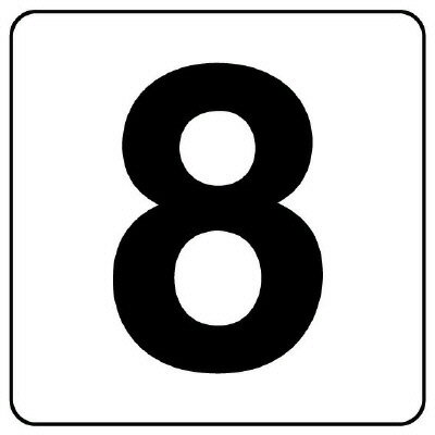 Rakuten - 845-68番号札ステッカー　8　（大）　5枚入【代引き不可】