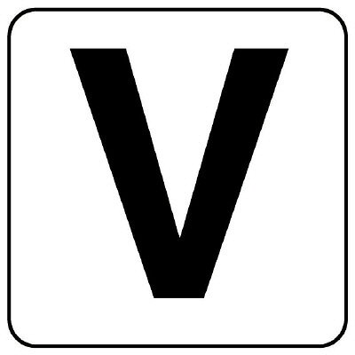 Rakuten - 845-82VアルファベットステッカーV（大）5枚入【代引き不可】