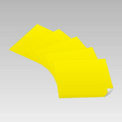 Rakuten - 889-02黄無地ステッカー500×500　5枚入【代引き不可】