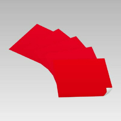 Rakuten - 889-04赤無地ステッカー500×500　5枚入【代引き不可】