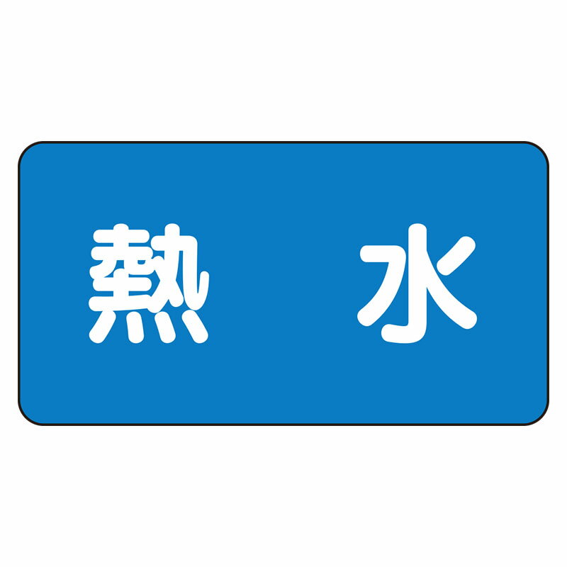 Rakuten - AS-1-13L配管ステッカー　熱水（大）【代引き不可】