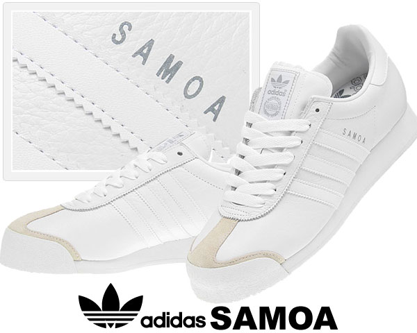 お得な割引クーポン発行中!!【あす楽 対応!!】【送料無料 アディダス サモア】ADIDAS SAMOA white/wht 133759 [訳アリ] ホワイト スニーカー ビッグサイズ