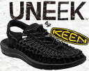 お得な割引クーポン発行中!!【あす楽 対応!!】【送料無料 キーン ユニーク メンズサイズ】KEEN UNEEK BLACK/BLACK　1014097 サンダル 防滑 アウトドア ブラック その1