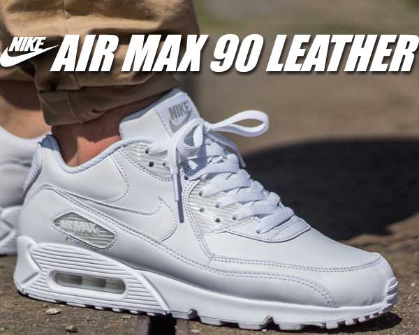 お得な割引クーポン発行中!!【送料無料 ナイキ エアマックス 90 レザー】NIKE AIR MAX 90 LEATHER white/white オールホワイト レザー 302519-113 ランニング スニーカー エア マックス MAX 90 wht 白