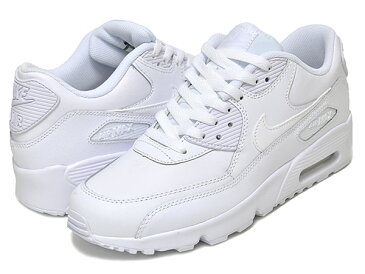 お得な割引クーポン発行中!!【送料無料 ナイキ エアマックス 90 ホワイト レザー ガールズ】NIKE AIR MAX 90 LTR GS white/wht 833412-100 レディース 白 WHITE スニーカー ウィメンズ AIRMAX エア マックス