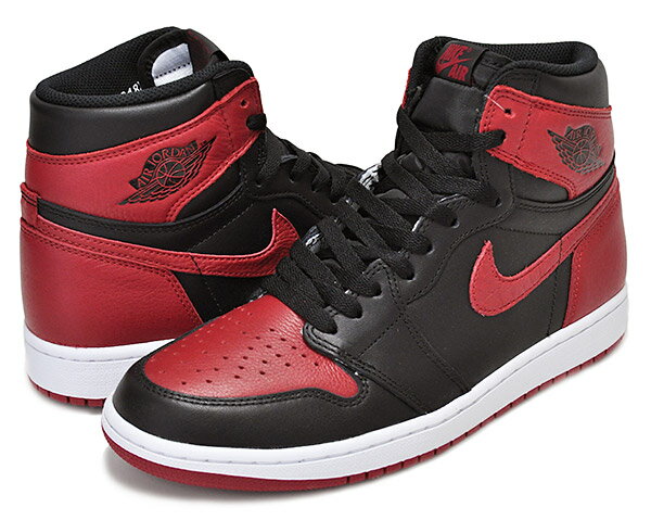 お得な割引クーポン発行中!!NIKE AIR JORDAN 1 RETRO HIGH OG "BRED" blk/v.red-wht　555088-001