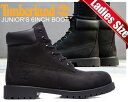 お得な割引クーポン発行中!!【送料無料 ティンバーランド レディース ブーツ】TIMBERLAND JUNIOR'S 6INCH BOOT black/blac...