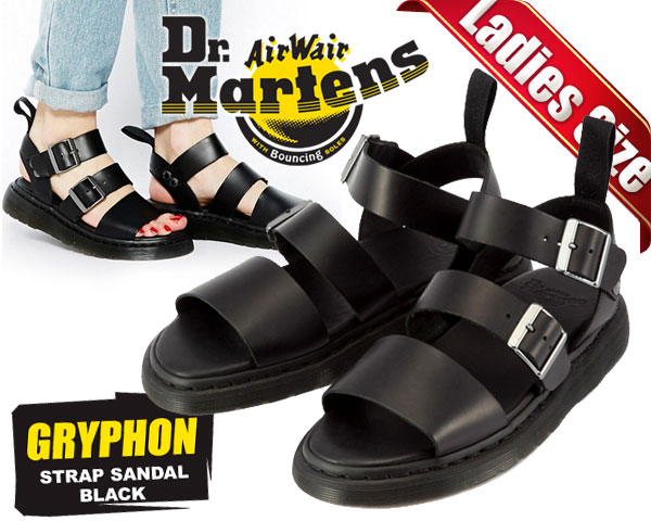 お得な割引クーポン発行中!!Dr.Martens GRYPHON STRAP SANDAL black 15695001 グラディエーター サンダル ストラップ