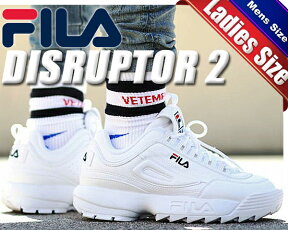 お得な割引クーポン発行中!!【あす楽 対応!!】【送料無料 フィラ ディスラプター 2】FILA DISRUPTOR 2 white fs1hta1071x-wwt ダッド シューズ スニーカー メンズ レディース ウィメンズ ホワイト 白 FS1HTA1071X WWT ガールズ