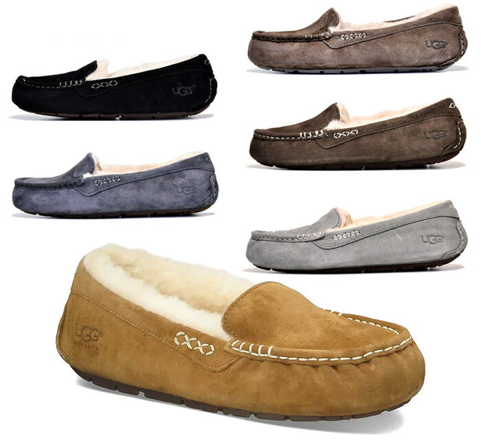 お得な割引クーポン発行中!!【あす楽 対応!!】【送料無料 アグ アンスレー レディース ムートン】UGG WOMENS ANSLEY 3312W【スリッポン ムートン モカシン シューズ ウィメンズ 暖 シューズ】【ブラック チェスナット チョコ グレー】のサムネイル