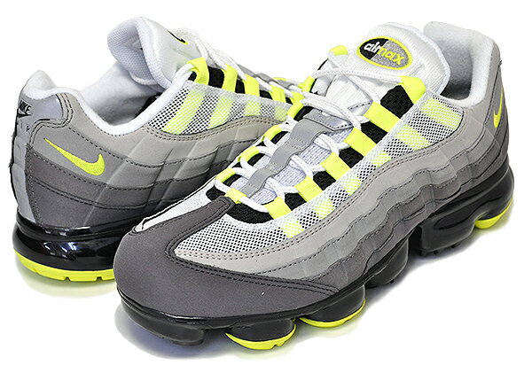 お得な割引クーポン発行中!!【送料無料 ナイキ エア ヴェイパーマックス 95】NIKE AIR VAPORMAX 95 black/volt-medium ash【スニーカー エアマックス 95 イエローグラデ】