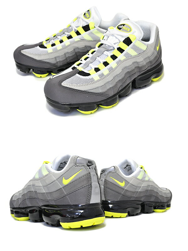 お得な割引クーポン発行中!!【送料無料 ナイキ エア ヴェイパーマックス 95】NIKE AIR VAPORMAX 95 black/volt-medium ash【スニーカー エアマックス 95 イエローグラデ】