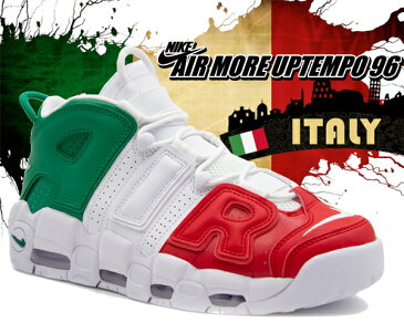 お得な割引クーポン発行中!!【送料無料 ナイキ エア モアアップテンポ QS】NIKE AIR MORE UPTEMPO 96 ITALY QS university red/white【スニーカー メンズ モアテン イタリア ミラノ】