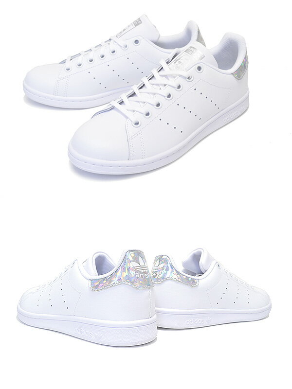 お得な割引クーポン発行中!!【あす楽 対応!!】【アディダス スタンスミス レディース】adidas STAN SMITH J ftwwht/ftwwht/cblack ee8483 スニーカー ウィメンズ ホワイト ガールズ ホログラム