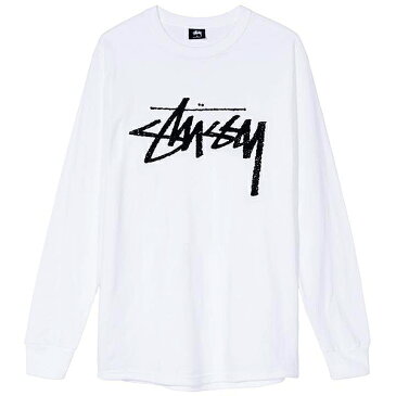 お得な割引クーポン発行中!!【ステューシー LS Tシャツ】STUSSY STOCK LS TEE WHITE 1994496 ホワイト ロンT TEE ホワイト ロングスリーブ 長袖Tシャツ