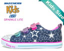 お得な割引クーポン発行中!!【あす楽 対応!!】【スケッチャーズ キッズシューズ】SKECHERS SPARKLE LITE-STARS THE LIMIT DENIM MULTI 314036L-DMLT ジュニア スニーカー デニム ベルクロ グリッター ライト トウィンクル トゥ