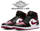 お得な割引クーポン発行中 【あす楽 対応 】【送料無料 ナイキ エアジョーダン 1 ミッド】NIKE AIR JORDAN 1 MID black/noble red-white 554724-066 スニーカー AJ1 BRED TOE メンズ