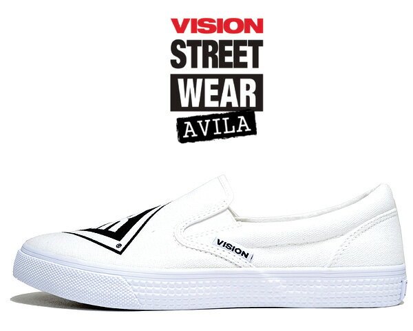 お得な割引クーポン発行中!!【ヴィジョン アヴィラ】VISION AVILA WHITE vsw-6154-000 スリッポン スニーカー スケート ビジョン ...