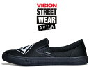 お得な割引クーポン発行中 【あす楽 対応 】【ヴィジョン アヴィラ】VISION AVILA BLACK/BLACK vsw-6154-564 スリッポン スニーカー スケート ビジョン ストリート ウェア ブラック