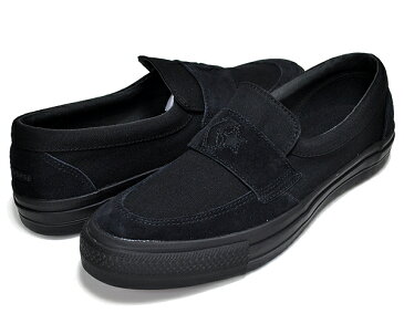 CONVERSE SKATEBOARDING CS LOAFER SK (34200410)BLACK MONOCHROME 1cl764 コンバース スケートボーディング シェブロンスター ローファー ブラック モノクローム スウェード キャンバス