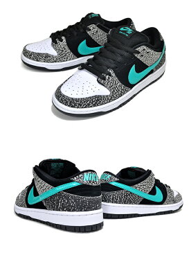 お得な割引クーポン発行中!!【送料無料 ナイキ スケートボーディング ダンク ロー プロ】NIKE SB DUNK LOW PRO ELEPHANT medium grey/clear jade-black bq6817-009 スニーカー エレファント クリア ジェイド