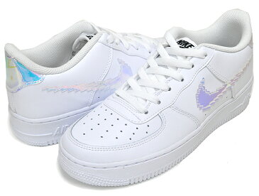 お得な割引クーポン発行中!!【送料無料 ナイキ エアフォース 1 07 エレベイト ガールズ】NIKE AIR FORCE 1 LV8 (GS) white/multi-color-black cw1577-100 スニーカー レディース AF1 ホワイト イリディセント ピクセル