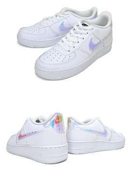 お得な割引クーポン発行中!!【送料無料 ナイキ エアフォース 1 07 エレベイト ガールズ】NIKE AIR FORCE 1 LV8 (GS) white/multi-color-black cw1577-100 スニーカー レディース AF1 ホワイト イリディセント ピクセル