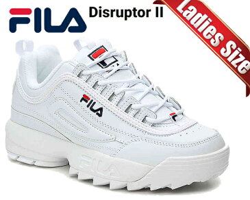 お得な割引クーポン発行中!!【あす楽 対応!!】【送料無料 フィラ ディスラプター II】FILA DISRUPTOR II WHT/PCT/VRED fw02945-111 レディース ガールズ キッズ スニーカー 厚底 ホワイト レッド