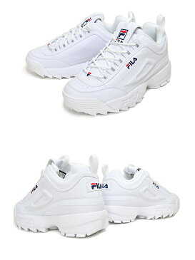 お得な割引クーポン発行中!!【あす楽 対応!!】【送料無料 フィラ ディスラプター II】FILA DISRUPTOR II WHT/PCT/VRED fw02945-111 レディース ガールズ キッズ スニーカー 厚底 ホワイト レッド