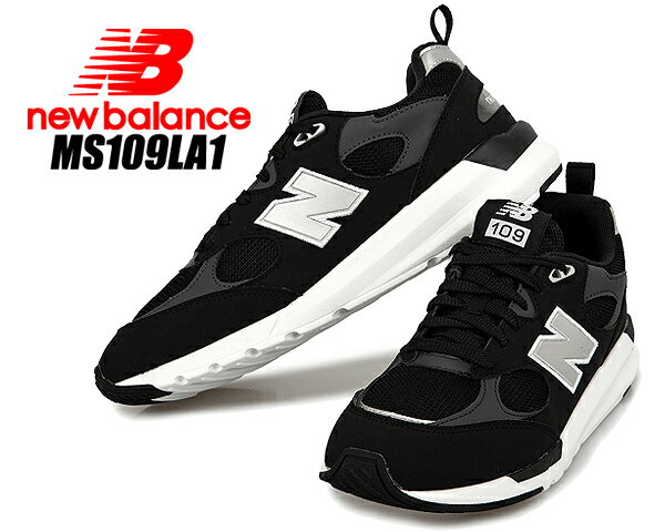 お得な割引クーポン発行中!!【あす楽 対応!!】【送料無料 ニューバランス 109】NEW BALANCE MS109LA1 BLACK width D ブラック ホワイト スニーカー 軽量 メッシュ 韓国ファッション
