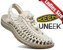 お得な割引クーポン発行中 【あす楽 対応 】【送料無料 キーン ユニーク ウィメンズ】KEEN UNEEK WHITE CAP/CORNSTALK 1018698 レディース サンダル 防滑 アウトドア ホワイト