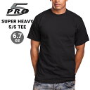 お得な割引クーポン発行中!!【プロファイブ 6.7オンス 半袖 Tシャツ】PRO5 SUPER HEAVY S/S TEE BLACK 6.7oz ブラック 定番 Tシャツ スーパーヘビー 6.7oz リブネック 黒 TEE COOTON100% PRO 5 APPAREL