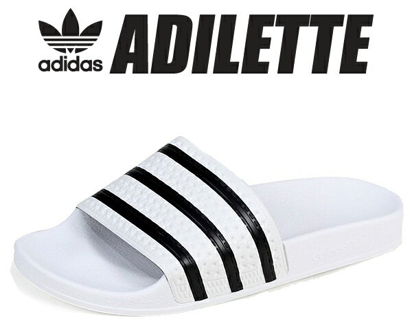 楽天LTD　onlineお得な割引クーポン発行中!!【あす楽 対応!!】【アディダス アディレッタ】adidas ADILETTE WHITE/CBLACK/WHITE 280648 サンダル スポーツ シャワー パウダー ホワイト ブラック スライド