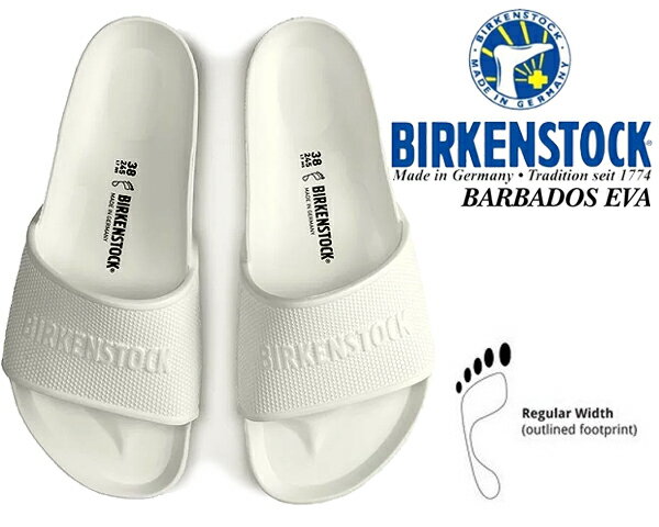 お得な割引クーポン発行中!!【あす楽 対応!!】【ビルケンシュトック バルバトス EVA】BIRKENSTOCK BARBADOS EVA (REGULAR FIT) WHITE 1015399 ホワイト サンダル レギュラーフィット