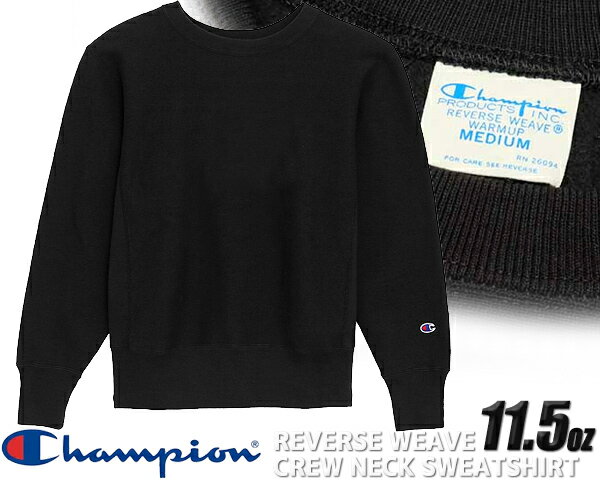 ȊN[|s!!yy Ή!!zy `sI o[XEB[u(R) N[lbNXEFbgzChampion REVERSE WEAVE CREW NECK SWEAT BLACK c3-w004-090 ubN 11.5IX e[t[X P^O