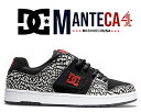 お得な割引クーポン発行中!!DC SHOES MANTECA 4 M SHOE BLACK/RED PRINT dm224003-bep ADYS100767 スニーカー ブラック エレファント スケート