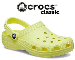 お得な割引クーポン発行中!!【あす楽 対応!!】【クロックス クラシック クロッグ】crocs CLASSIC SULPHUR 10001-75u サァルファ イエロー サンダル ミュール CLOG