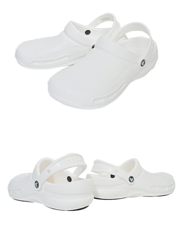 お得な割引クーポン発行中!!【あす楽 対応!!】【クロックス ビストロ】crocs BISTRO WHITE 10075-100 ホワイト コック ドクター ナース ワークシューズ サンダル ミュール クロッグ