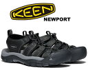 お得な割引クーポン発行中!!【あす楽 対応!!】【送料無料 キーン ニューポート サンダル】KEEN NEWPORT M BLACK/STEEL GREY 1022247 ブラック スティール グレー バンジーシューレース メンズ