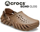 お得な割引クーポン発行中!!crocs ECHO CLOG KHAKI 207937-260 カーキ サンダル ミュール クロスライト ターボ ヒールストラップ