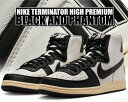 お得な割引クーポン発行中!!NIKE TERMINATOR HIGH PREMIUM phantom/black-pale vanila fd0394-030 スニーカー ホワイト ブラック Black and Phantom