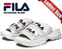 楽天LTD　onlineお得な割引クーポン発行中!!【あす楽 対応!!】【フィラ アウトドア スライド】FILA OUTDOOR SLIDE WHITE/NAVY/RED 5sm01799-125 ホワイト レディース サンダル 厚底 プラットフォーム ミュール