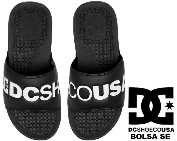 お得な割引クーポン発行中!!DC SHOES BOLSA SE BLACK/WHITE dm231036-bkw ブラック サンダル