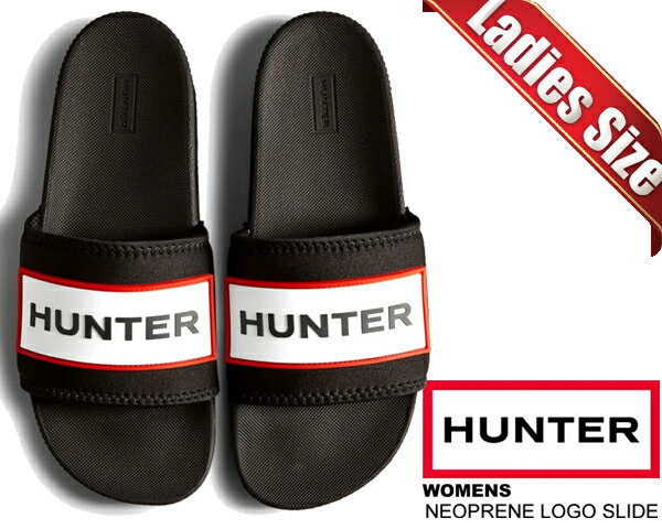 お得な割引クーポン発行中!!【あす楽 対応!!】【ハンター ウィメンズ ネオプレン ロゴ スライド】HUNTER WOMENS NEOPRENE LOGO SLIDE BLACK wfd1000neo-blk レディース サンダル ブラック