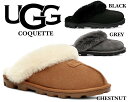 お得な割引クーポン発行中 【あす楽 対応 】【送料無料 アグ ウィメンズ コケット】UGG WOMENS COQUETTE 5125 3COLOR レディース スリッパ ミュール スリッポン ツインフェイスシープスキン