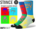 お得な割引クーポン発行中!!【あす楽 対応!!】【スタンス ソックス クイーン コラボ】STANCE QUEEN HOT SPACE MULTI a545c23hot-mul 靴下 INFIKNIT クルーソックス Hot Space