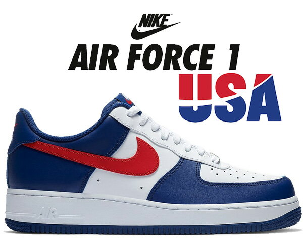 お得な割引クーポン発行中!!NIKE AIR FORCE 1 07 USA white/university red cz9164-100 スニーカー AF1 ホワイト ユニバーシティー レッド