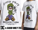 お得な割引クーポン発行中!!DC SHOES x CASH ONLY TEE WHITE dst234074-wbb0 半袖 ショートスリーブ 白 コラボレーション Tシャツ